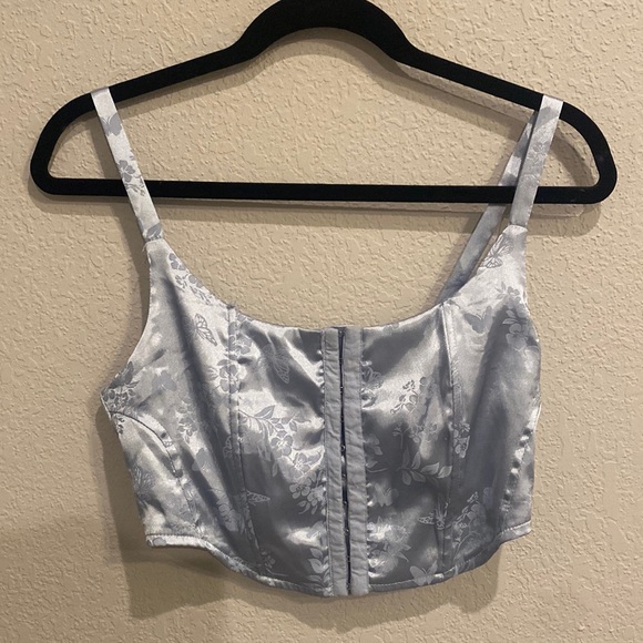 Pacsun blue corset top with details - Picture 1 of 6